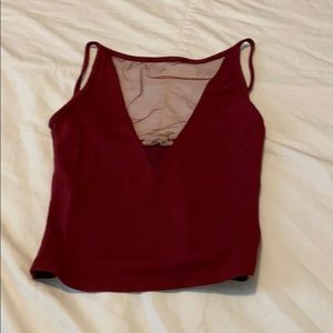 Red crop top